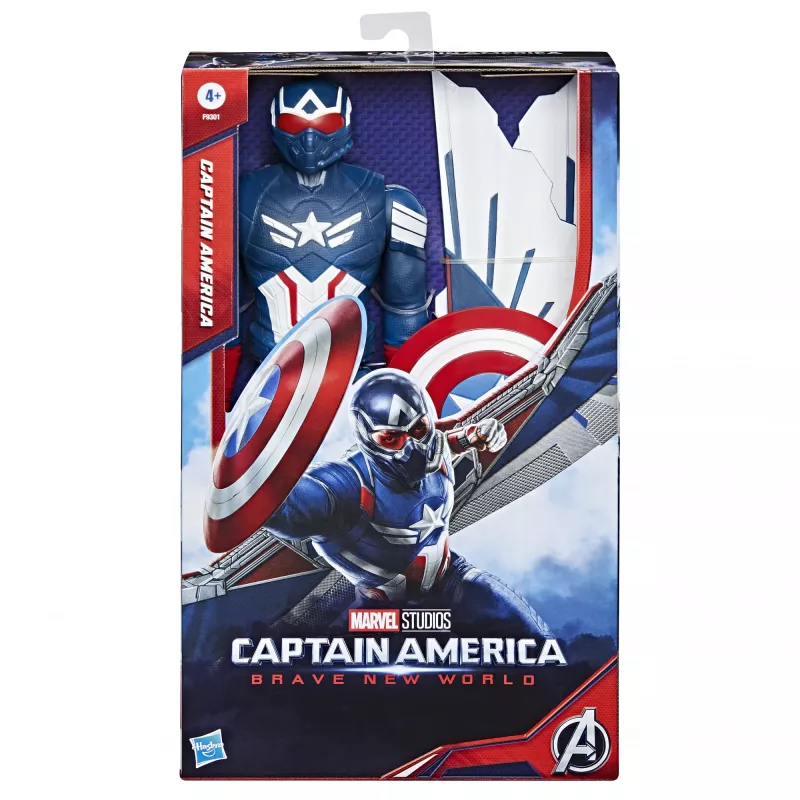 Figura de acción AVENGERS Captain America Deluxe Movie Titan Figura 30 cm — figura de colección de 30 cm