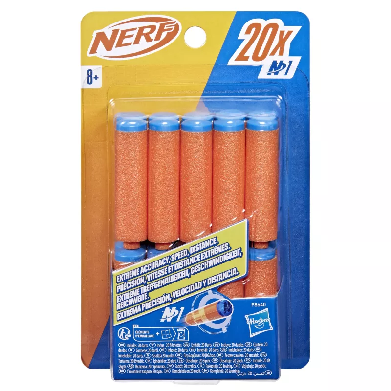 Recambio Nerf N Series N1-Darts 20x azul naranja F8640