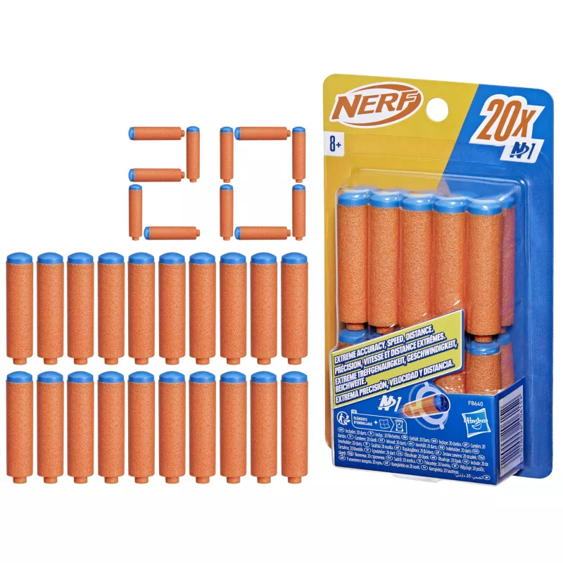Recambio Nerf N Series N1-Darts 20x azul naranja F8640