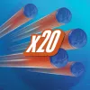 Recambio Nerf N Series N1-Darts 20x azul naranja F8640