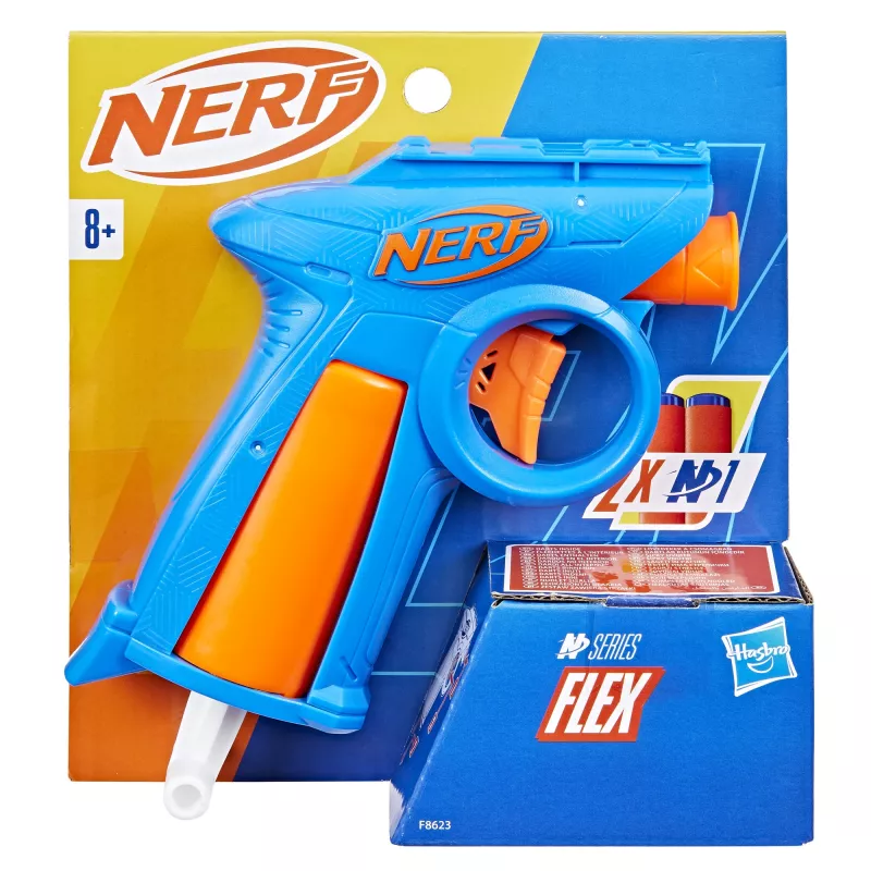 Lanzador de juguete NERF N Series Flex azul naranja 8+