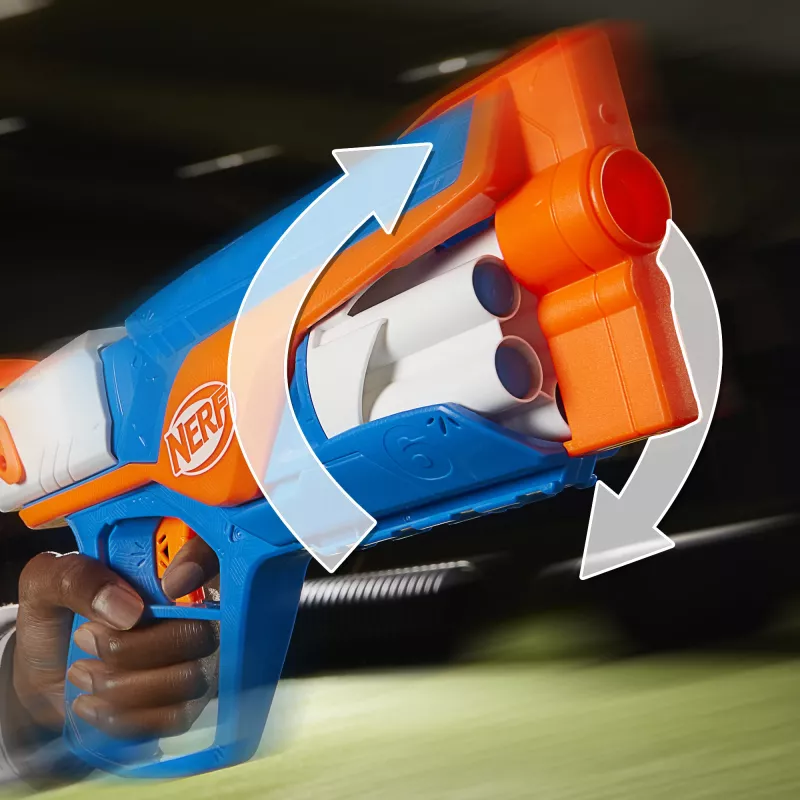 Lanzador de juguete NERF N Series Agility azul naranja blanco 8 años