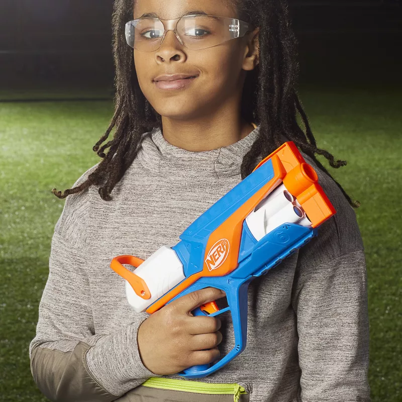 Lanzador de juguete NERF N Series Agility azul naranja blanco 8 años