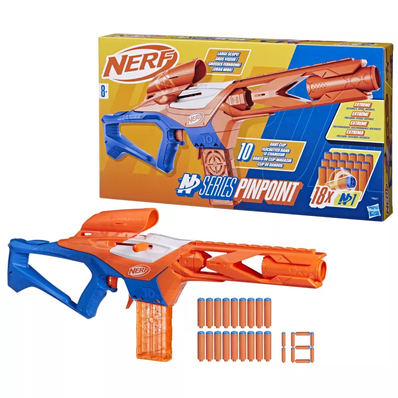Lanzador de juguete NERF Nerf N Series Pinpoint azul naranja 8+
