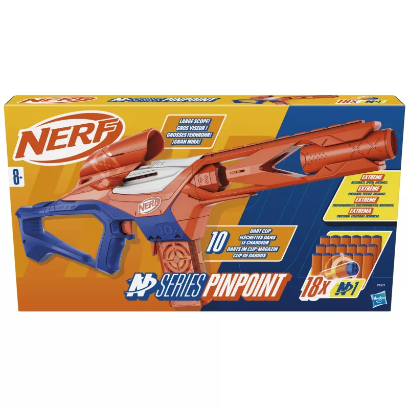 Lanzador de juguete NERF Nerf N Series Pinpoint azul naranja 8+