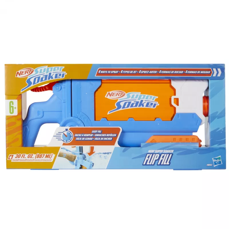 Nerf Super Soaker Flip Fill, lanzador de juguete, 6 años