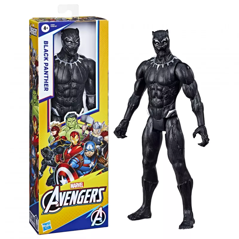 Marvel Avengers Titan Hero Figura Black Panther, 4 años, multicolor, plástico