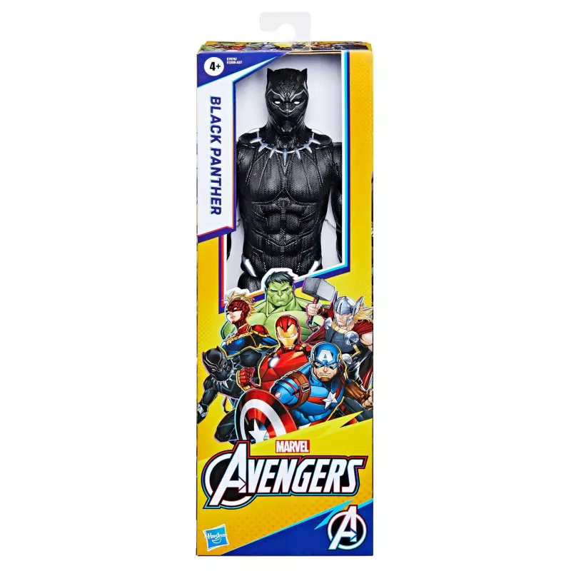Marvel Avengers Titan Hero Figura Black Panther, 4 años, multicolor, plástico