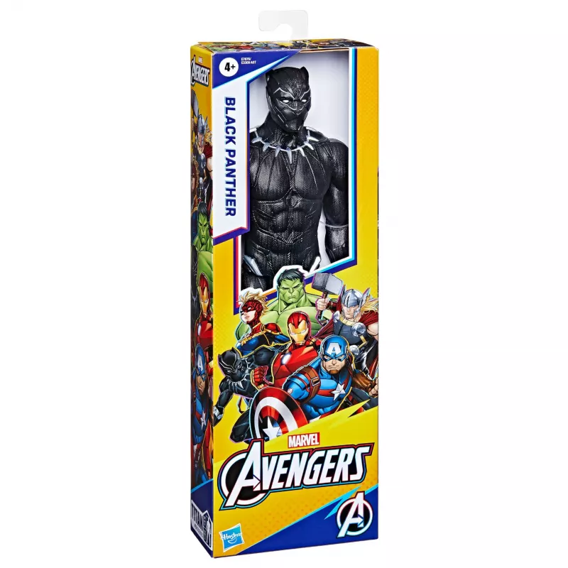 Marvel Avengers Titan Hero Figura Black Panther, 4 años, multicolor, plástico