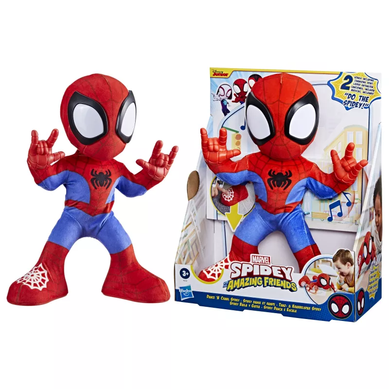 Marvel Spidey and His Amazing Friends Dance 'N Crawl Spidey, peluche interactivo con música y sonidos