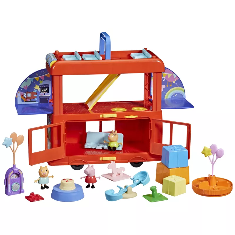 Peppa Pig 2 en 1 Party Bus, acción/aventura, 3 años, multicolor, plástico