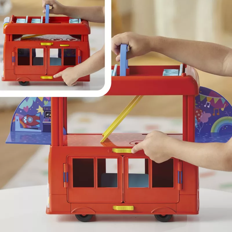 Peppa Pig 2 en 1 Party Bus, acción/aventura, 3 años, multicolor, plástico