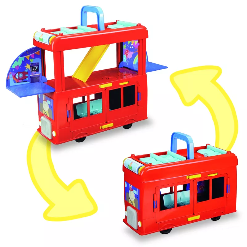 Peppa Pig 2 en 1 Party Bus, acción/aventura, 3 años, multicolor, plástico