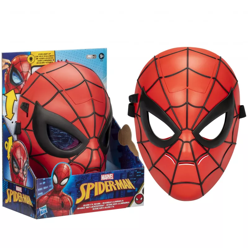 Máscara Marvel Spider-Man Glow FX, adultos y niños, máscara facial, 5 años, película, 1 ud.
