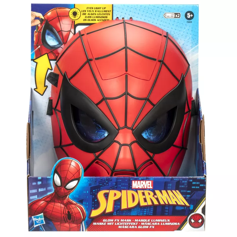 Máscara Marvel Spider-Man Glow FX, adultos y niños, máscara facial, 5 años, película, 1 ud.