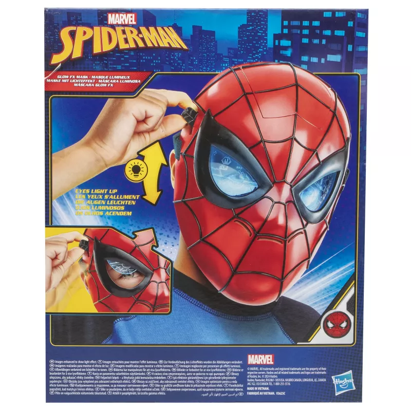 Máscara Marvel Spider-Man Glow FX, adultos y niños, máscara facial, 5 años, película, 1 ud.