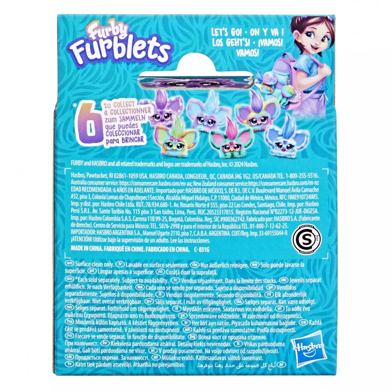 Furby Furblet Hip-Bop, figura de dibujos animados, 6 años, interactivo, reproduce sonidos, A76