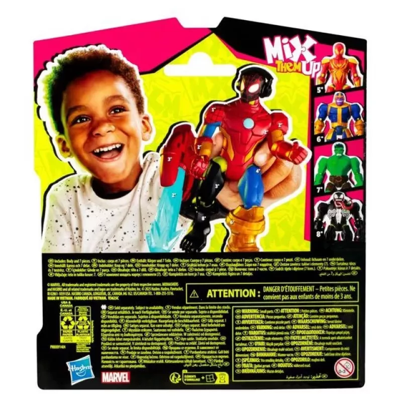 Marvel MixMashers Miles Morales Spider-Man Mix-And-Match, 4 años, multicolor