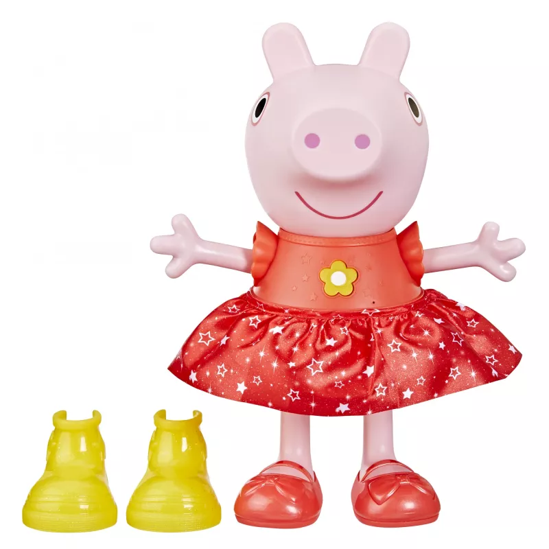 Peppa Pig Peppas Matschpfützen-Party muñeca bailarina musical, muñeca grande, femenino, 3 años, niño/niña, con sonido, 304,8 mm