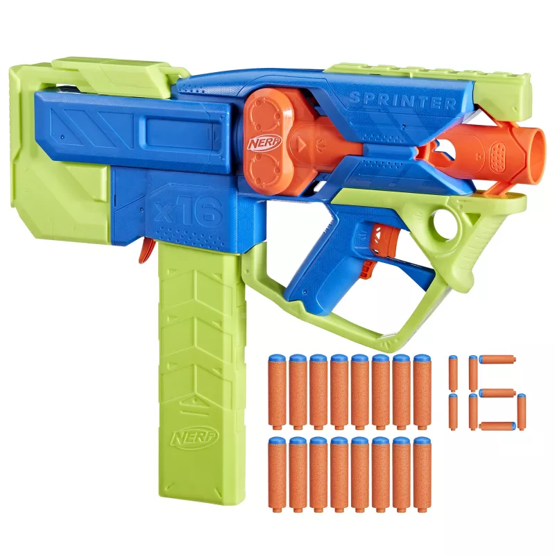 Lanzador de juguete Nerf N Series Sprinter F8625 azul verde naranja