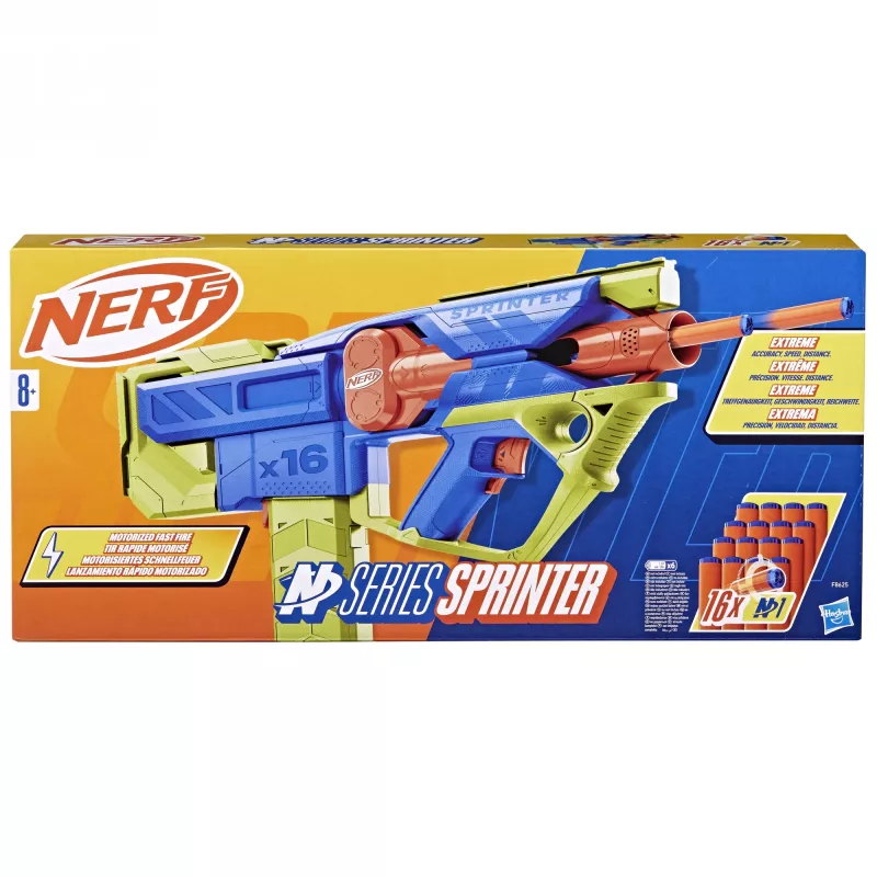 Lanzador de juguete Nerf N Series Sprinter F8625 azul verde naranja