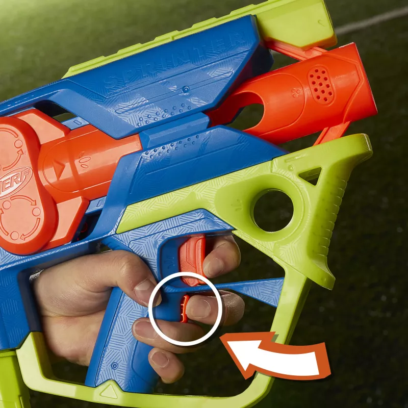 Lanzador de juguete Nerf N Series Sprinter F8625 azul verde naranja