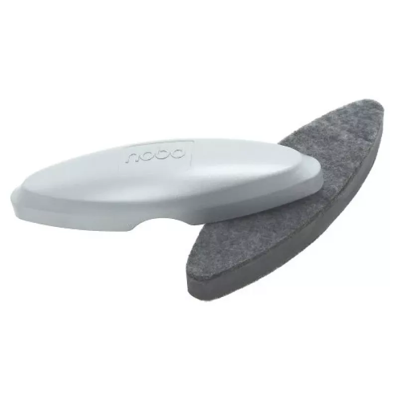 Nobo borrador para pizarra blanca de vidrio, paños secos de limpieza de pizarra, plata, 42 mm, 200 mm, 58 mm, 90 g
