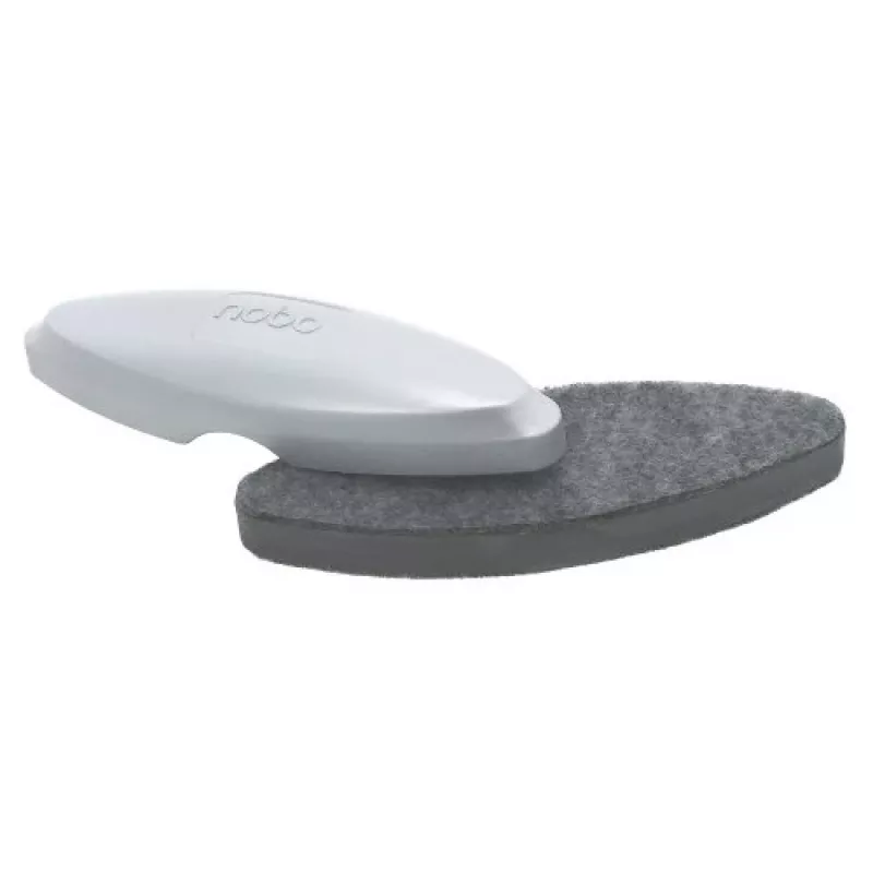 Nobo borrador para pizarra blanca de vidrio, paños secos de limpieza de pizarra, plata, 42 mm, 200 mm, 58 mm, 90 g