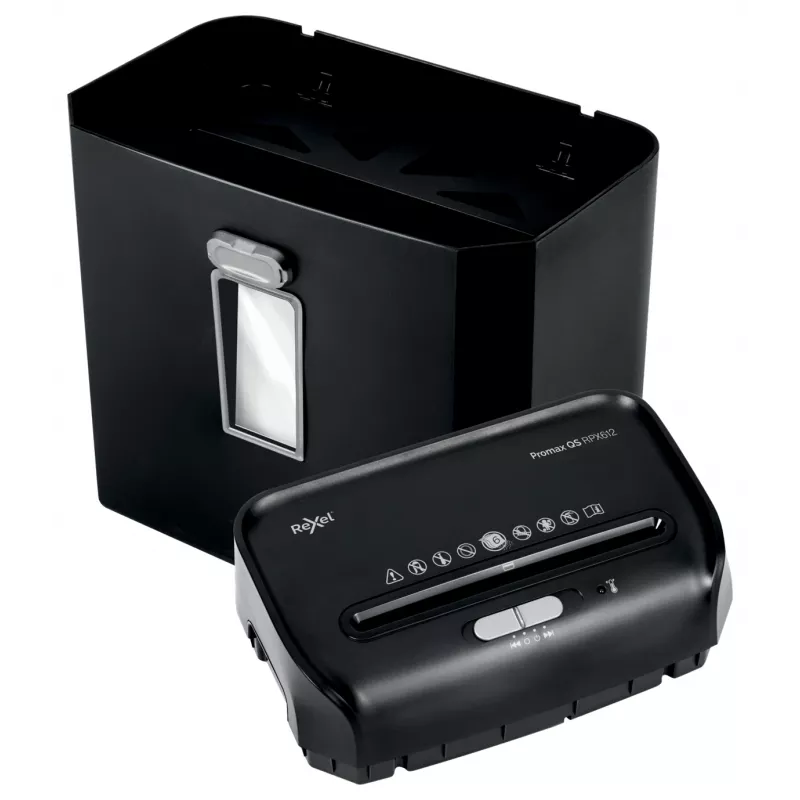 Destructora de papel Rexel ProMax RPX612, corte en partículas P4, corte en partículas, 22 cm, 4 x 40 mm, 12 L, 132 hojas, 58 dB
