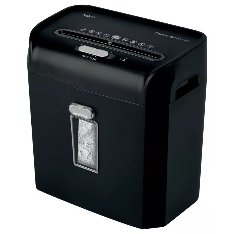 Destructora de papel Rexel ProMax RPX612, corte en partículas P4, corte en partículas, 22 cm, 4 x 40 mm, 12 L, 132 hojas, 58 dB