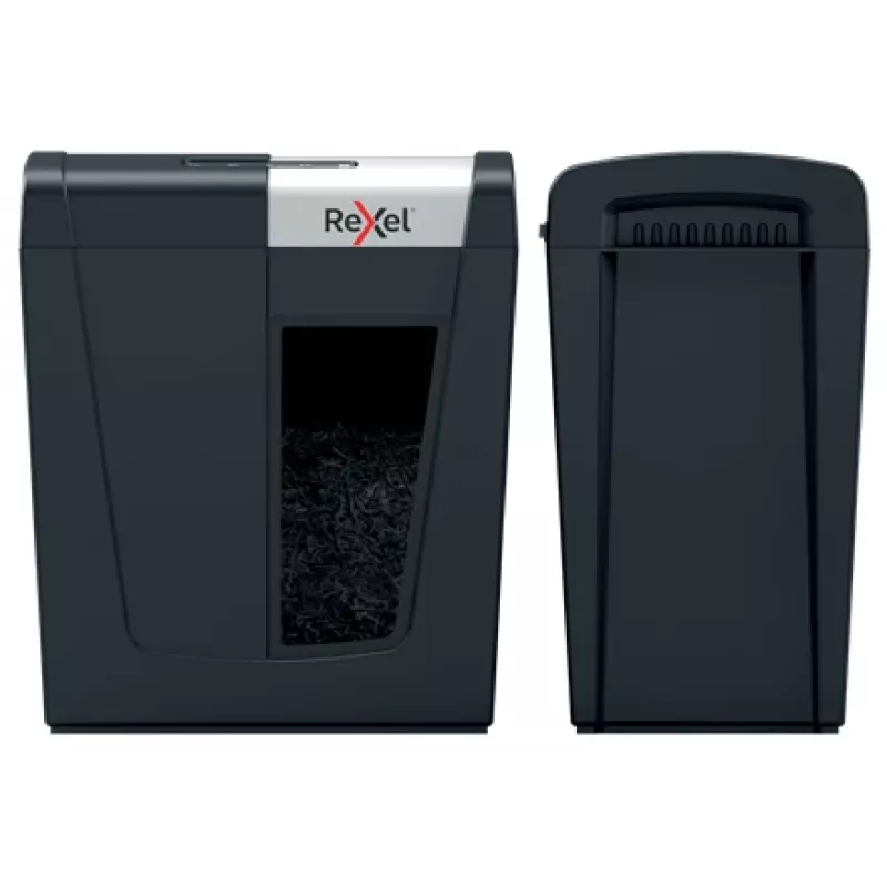 Destructora de papel Rexel Secure MC6 Whisper-Shred, microcorte P5, microcorte, 2 x 15 mm, 18 L, 175 hojas, 55 dB, botones