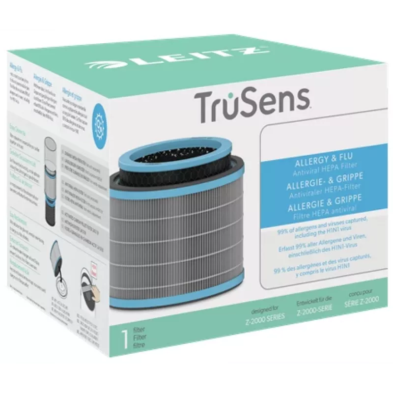 Leitz Cartucho de filtro HEPA 3 en 1 antivírico para alergias y gripe para purificador de aire mediano TruSens Z-2000 / Z-2500