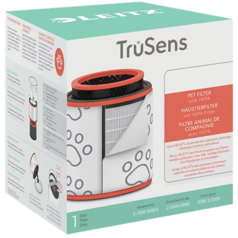 Filtro HEPA 3 en 1 para mascotas Leitz para purificador de aire grande TruSens Z-3000 / Z-3500