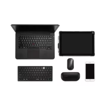 Teclado compacto inalámbrico dual Kensington - PN, mini, inalámbrico, Bluetooth, QWERTY, negro