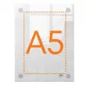 Marco de pared de acrílico transparente para póster A5 Nobo Premium Plus