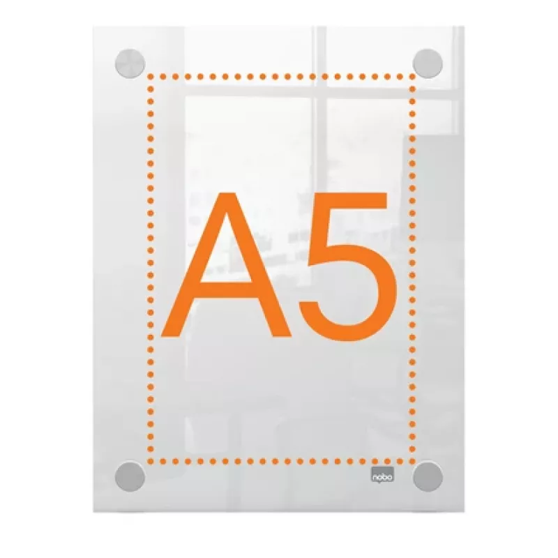 Marco de pared de acrílico transparente para póster A5 Nobo Premium Plus