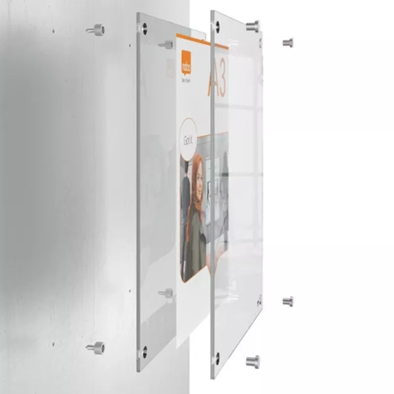 Marco de pared de acrílico transparente para póster A5 Nobo Premium Plus