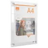 Soporte de pared de acrílico transparente para marcos de póster intercambiables A4 Nobo Premium Plus