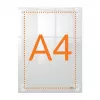 Soporte de pared de acrílico transparente para marcos de póster intercambiables A4 Nobo Premium Plus