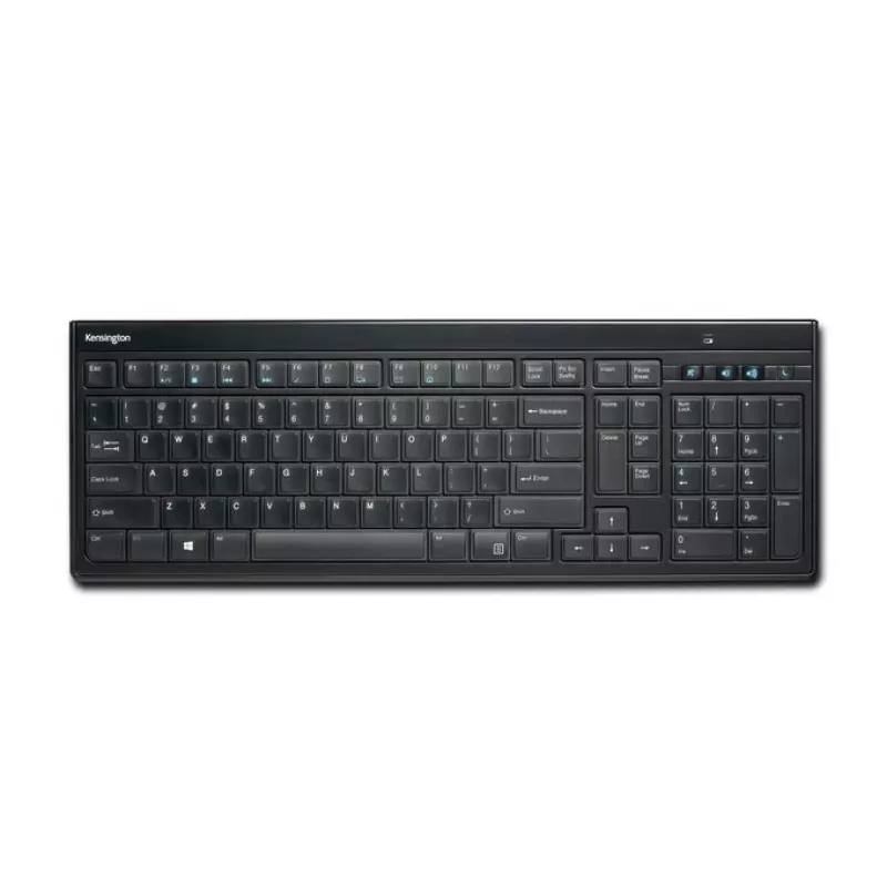 Teclado Kensington AdvanceFit inalámbrico negro Bélgica, tamaño completo (100%), inalámbrico, RF inalámbrico, AZERTY, negro