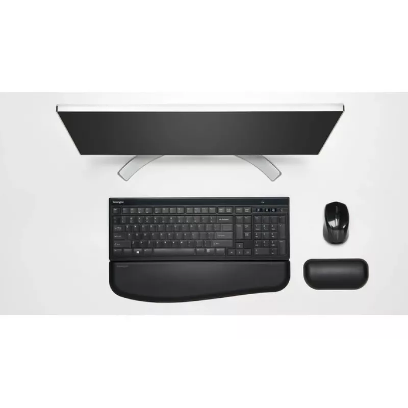 Teclado Kensington AdvanceFit inalámbrico negro Bélgica, tamaño completo (100%), inalámbrico, RF inalámbrico, AZERTY, negro