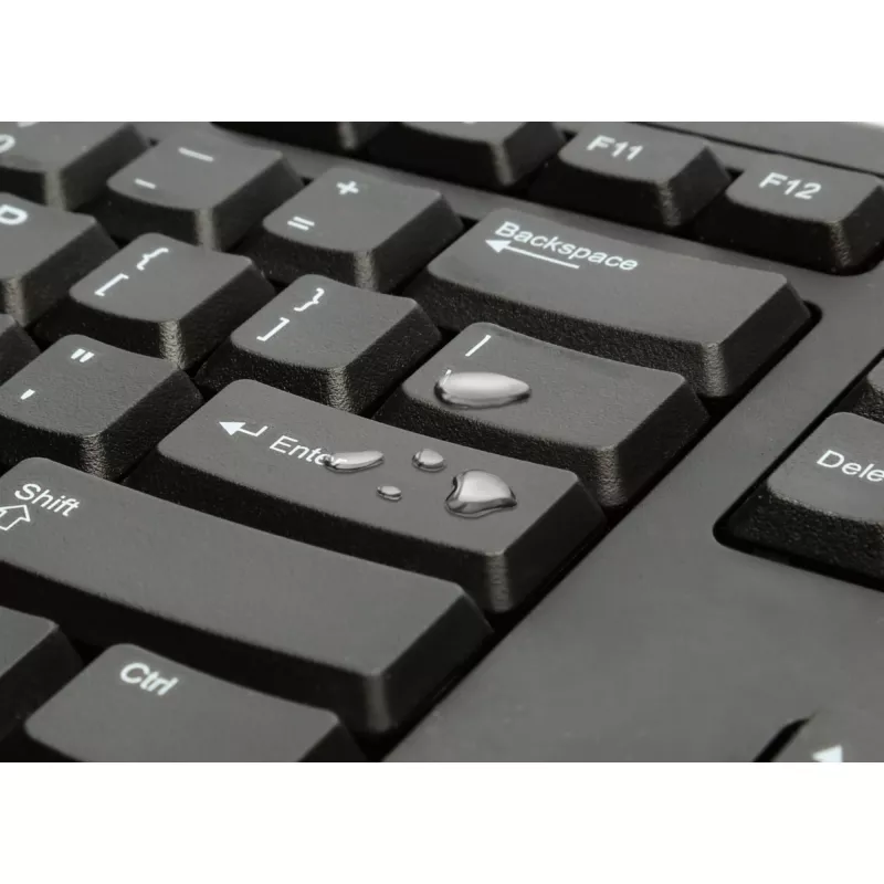 Kensington K63727IT, tamaño completo (100%), con cable, USB, membrana, QWERTY, negro