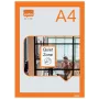 Soporte adhesivo magnético para póster A4 Nobo, naranja