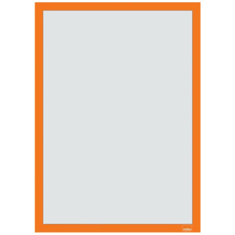 Marco adhesivo magnético para póster A3 Nobo, naranja, A3, naranja, vertical/horizontal, 235 mm, 10 mm, 450 mm