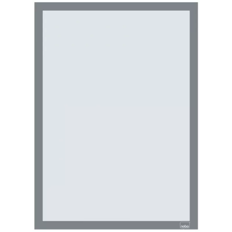Marco adhesivo magnético para póster A3 Nobo, plateado, A3, gris, vertical/horizontal, 235 mm, 10 mm, 450 mm