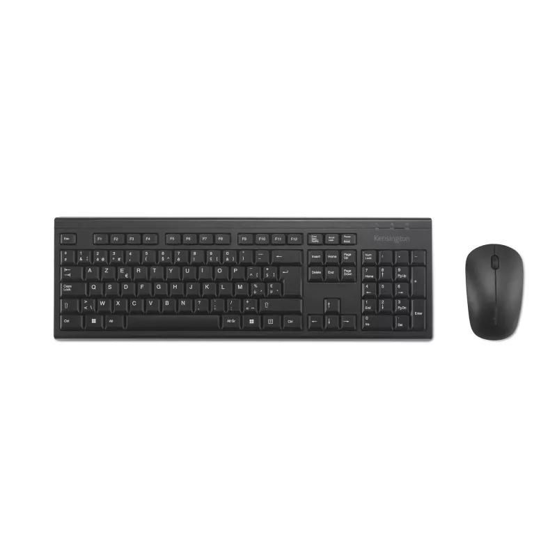 Kensington K75562BE, inalámbrico, RF inalámbrico, membrana, AZERTY, negro, ratón incluido