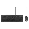 Kensington K75452CH, con cable, USB, membrana, QWERTZ, negro, ratón incluido