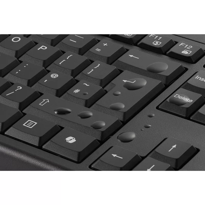 Kensington K75560BE, inalámbrico, RF inalámbrico + Bluetooth, membrana, AZERTY, negro, ratón incluido