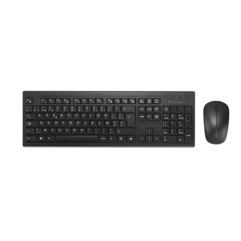 Kensington K75560BE, inalámbrico, RF inalámbrico + Bluetooth, membrana, AZERTY, negro, ratón incluido