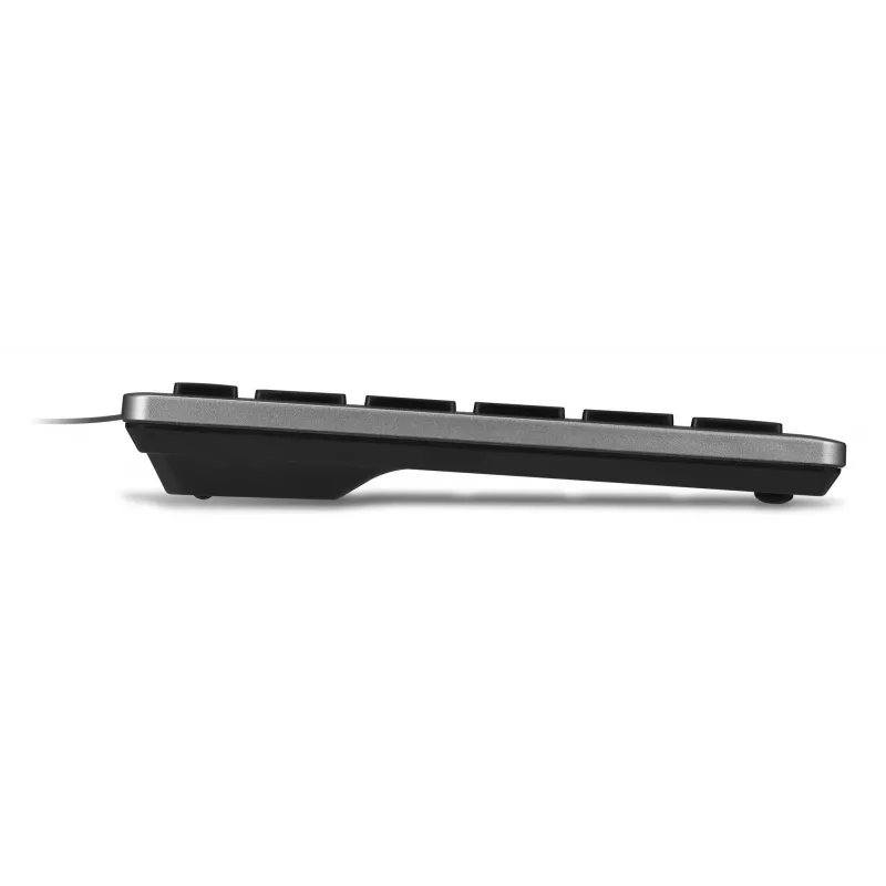 Teclado con cable Kensington KB515 EQ USB-C/USB-A, tamaño completo (100%), con cable, USB, interruptores de tijera, QWERTY, gris
